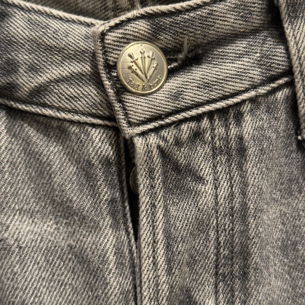 rag & bone Slate Grey Acid Wash Denim Wide Leg Baggy Jeans Size 29 Women’s - Picture 10 of 10